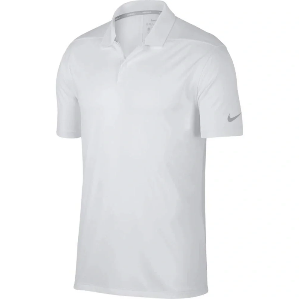 Nike Men's White Dri-Fit Victory Golf Polo, Size Large